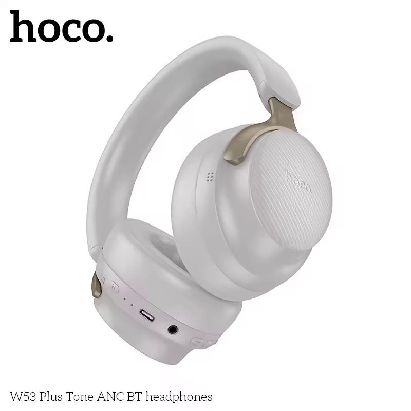 HOCO W53 Plus ANC headphones front view black