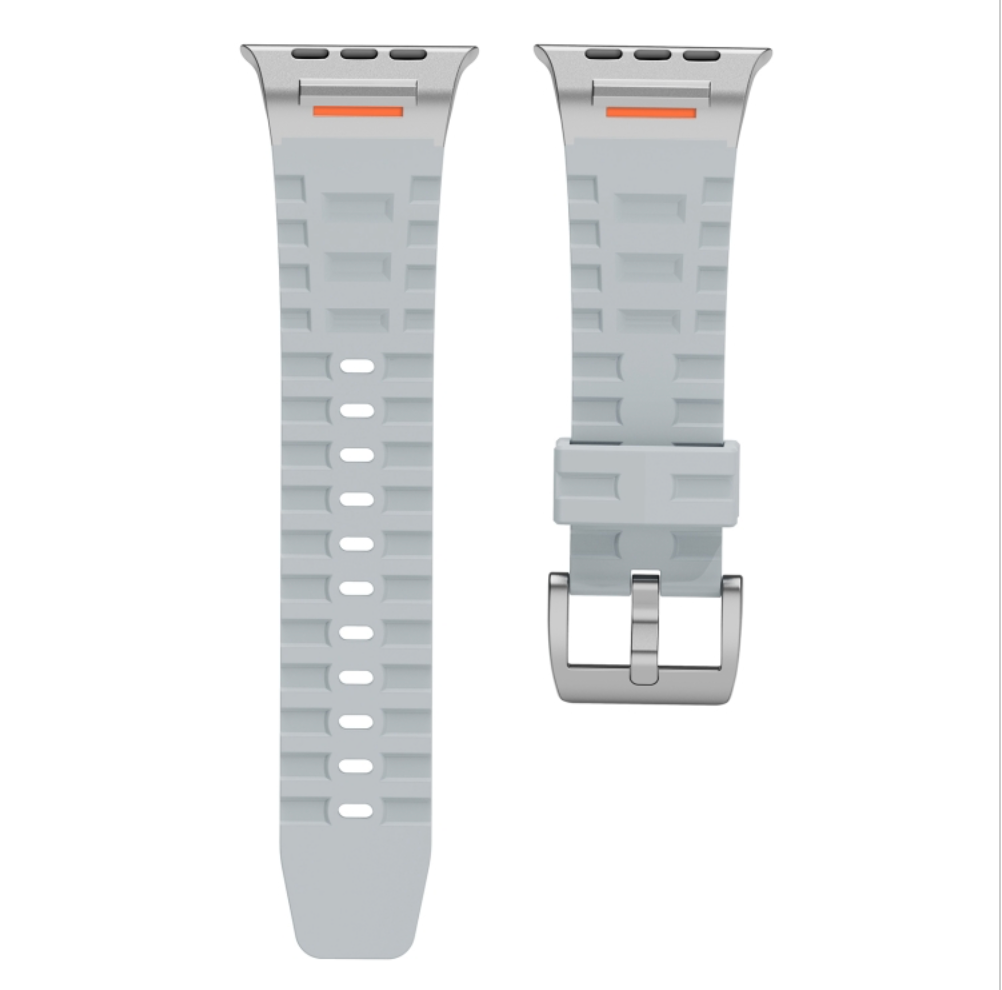 Ridged texture silicone band Apple Watch outdoor sporty look