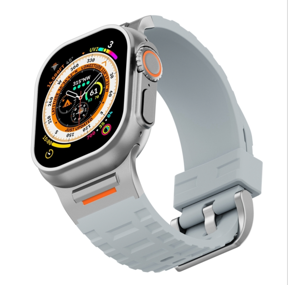 Silicone sport band quick-release Apple Watch connector