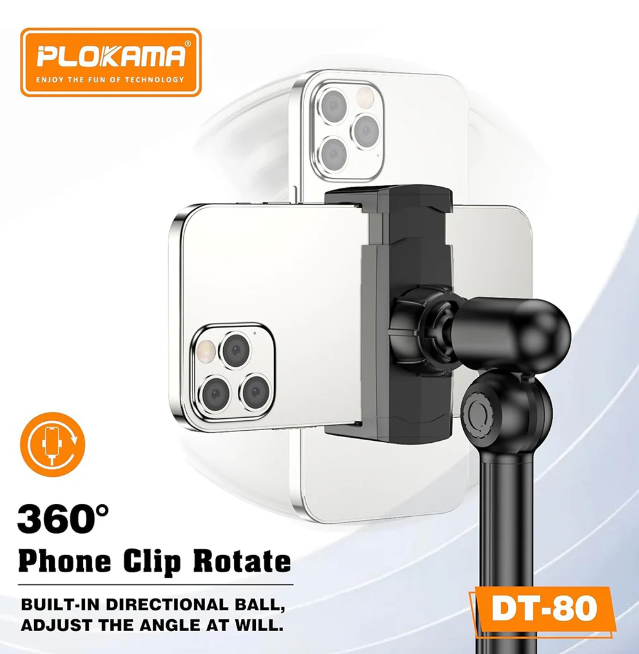 desk phone holder for overhead filming and livestreaming
