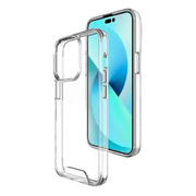 SPACE shockproof clear rubber case iPhone 17 front view