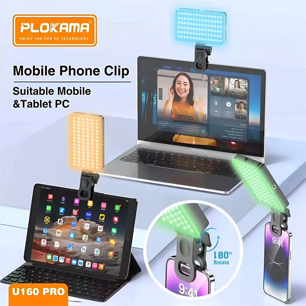 Plokama U160 Pro clipped on smartphone