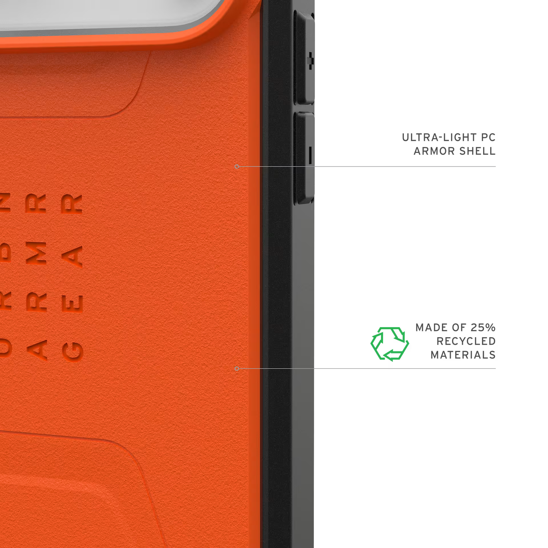 UAG Civilian MagSafe Case – Recycled Materials Badge