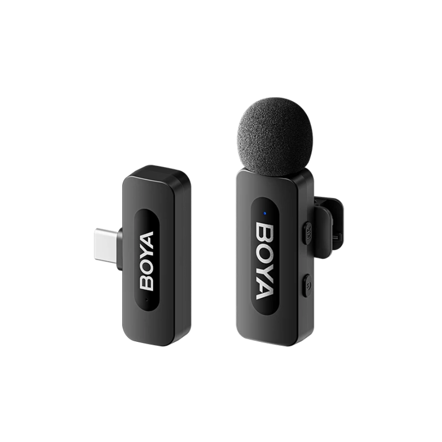BOYA BY-V10 wireless lavalier microphone USB-C transmitter and receiver