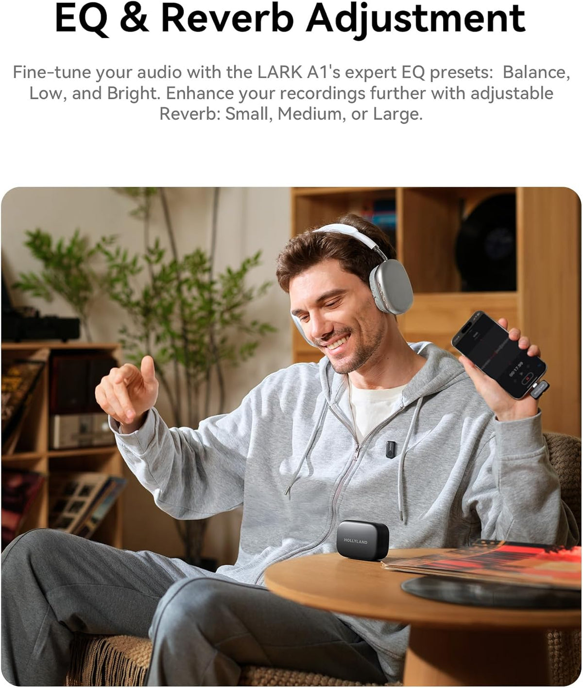 Hollyland Lark A1 Combo – 3-Level Noise Cancelling Wireless Mic