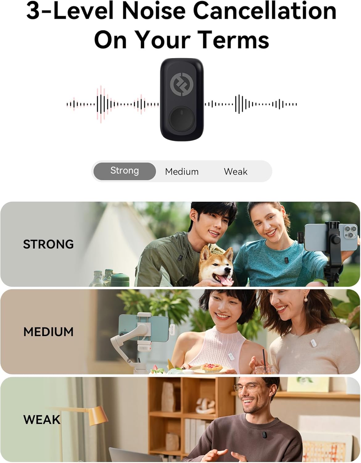 Hollyland Lark A1 Combo Wireless Mic for Vlogging, Podcasts and Live Streaming