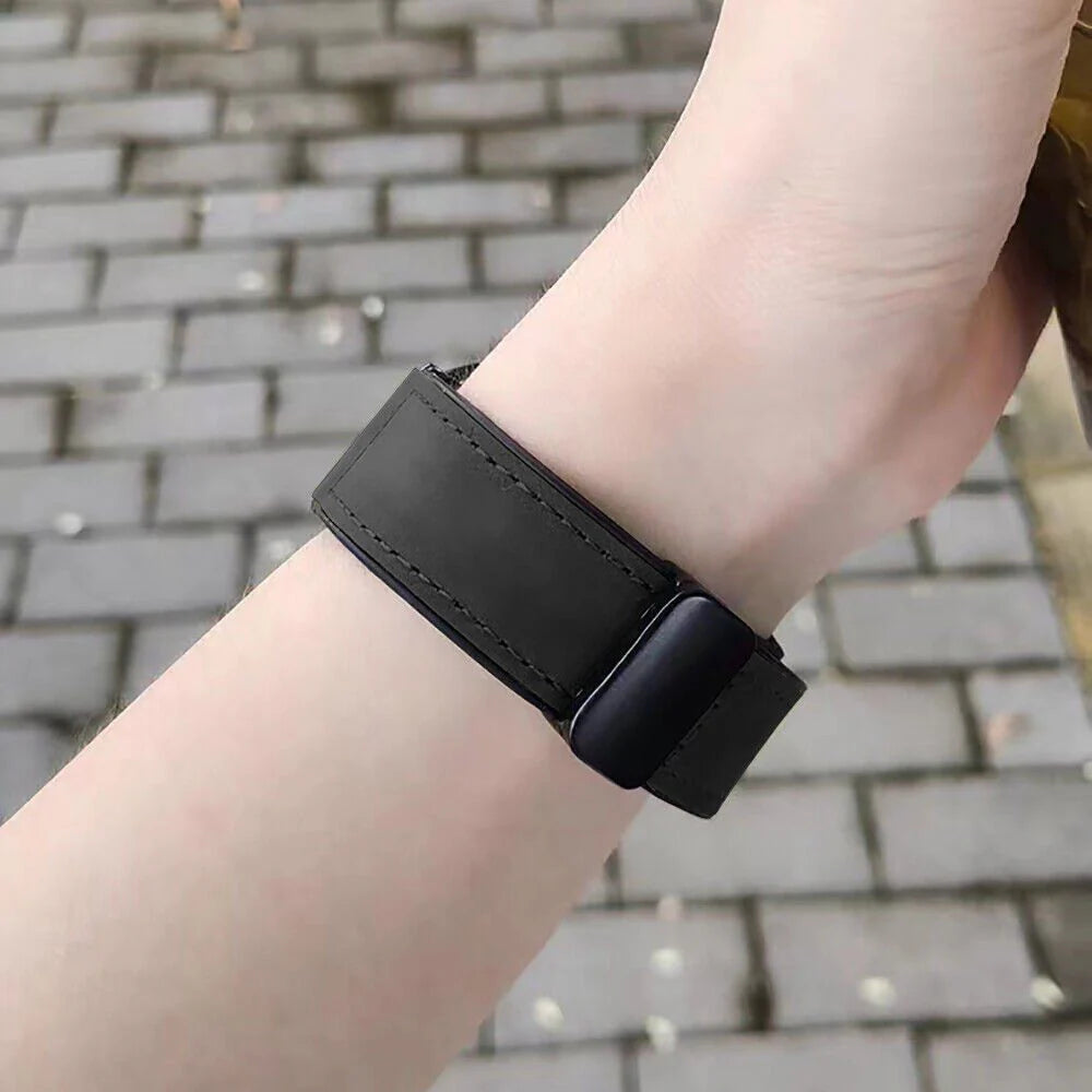 Magnetic Leather Apple Watch Band – Premium Comfort Strap