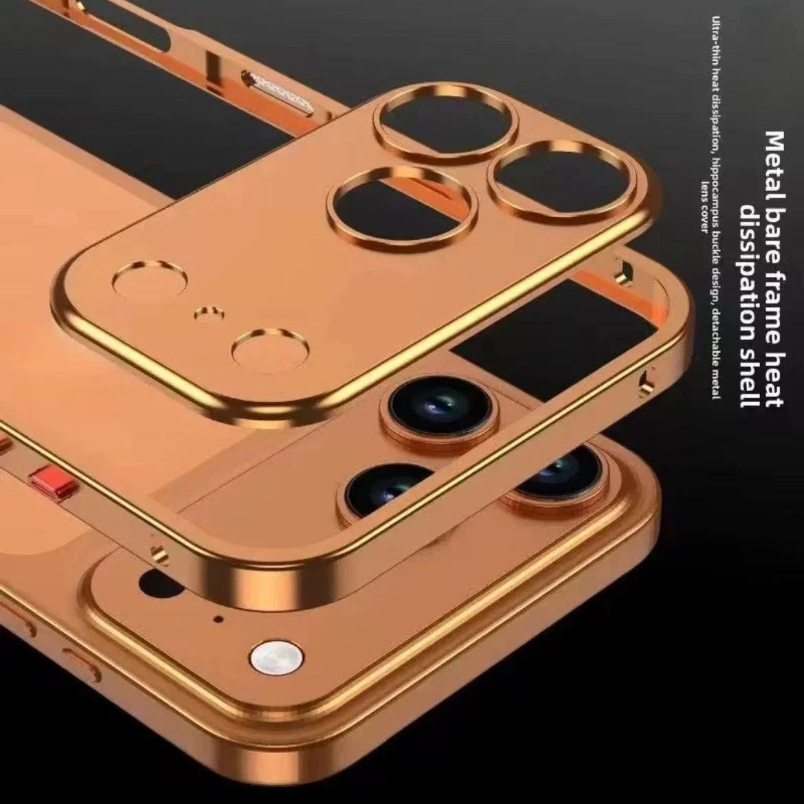 Aviation Aluminum Frame Case with Full Camera Protection – iPhone 17 Pro / Pro Max