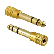 Gold-Plated 3.5mm Female to 6.5mm Male Audio Adapter