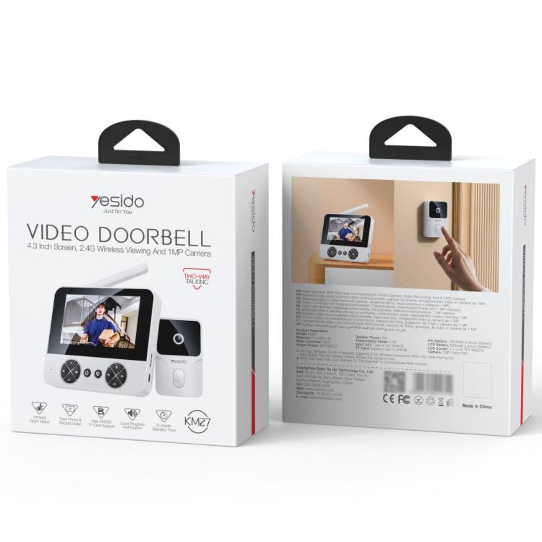 Yesido KM27 indoor monitor with two-way intercom