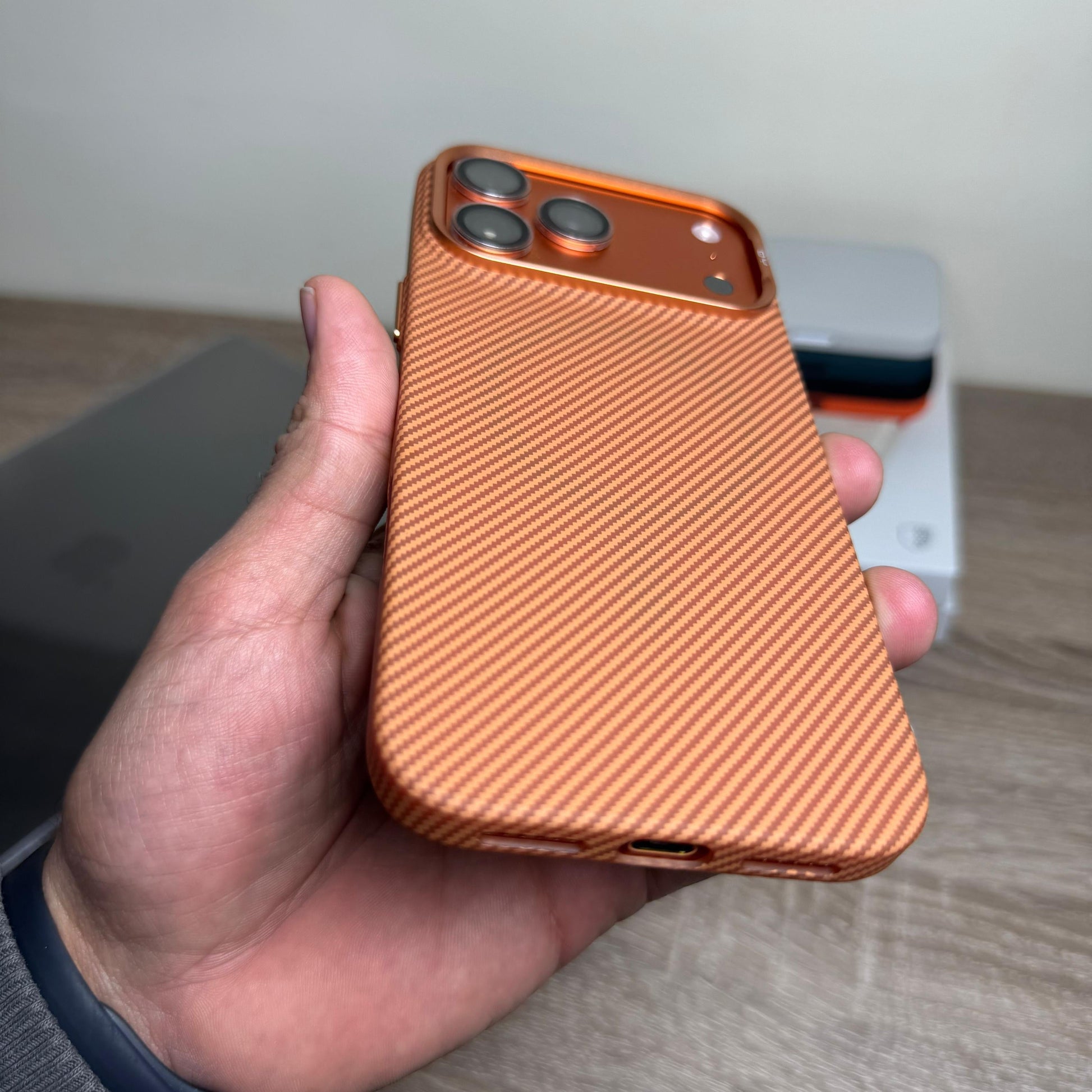 Carbon Fiber Protective Case – Gray Color