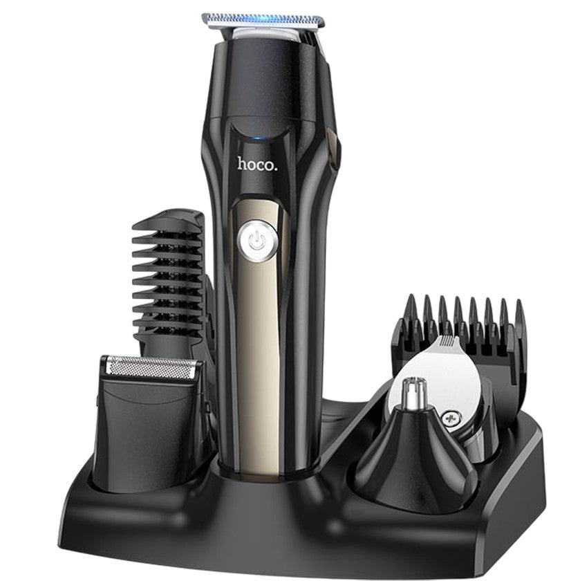 HOCO DAR67 Cordless Hair Clipper Set Grey – Metal Blades with Guide Combs