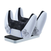 Coteci dual charging dock for PS5 DualSense controllers – charges 2 controllers at once, white