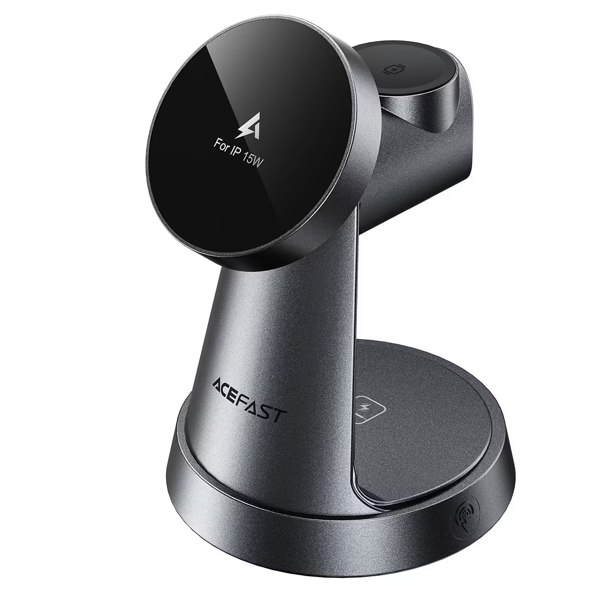 Acefast E48 Wireless Charger – Metal Grey Desktop Stand