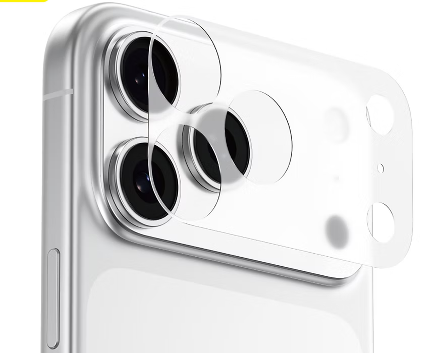 Blueo invisible camera lens film iPhone 17 Pro front view