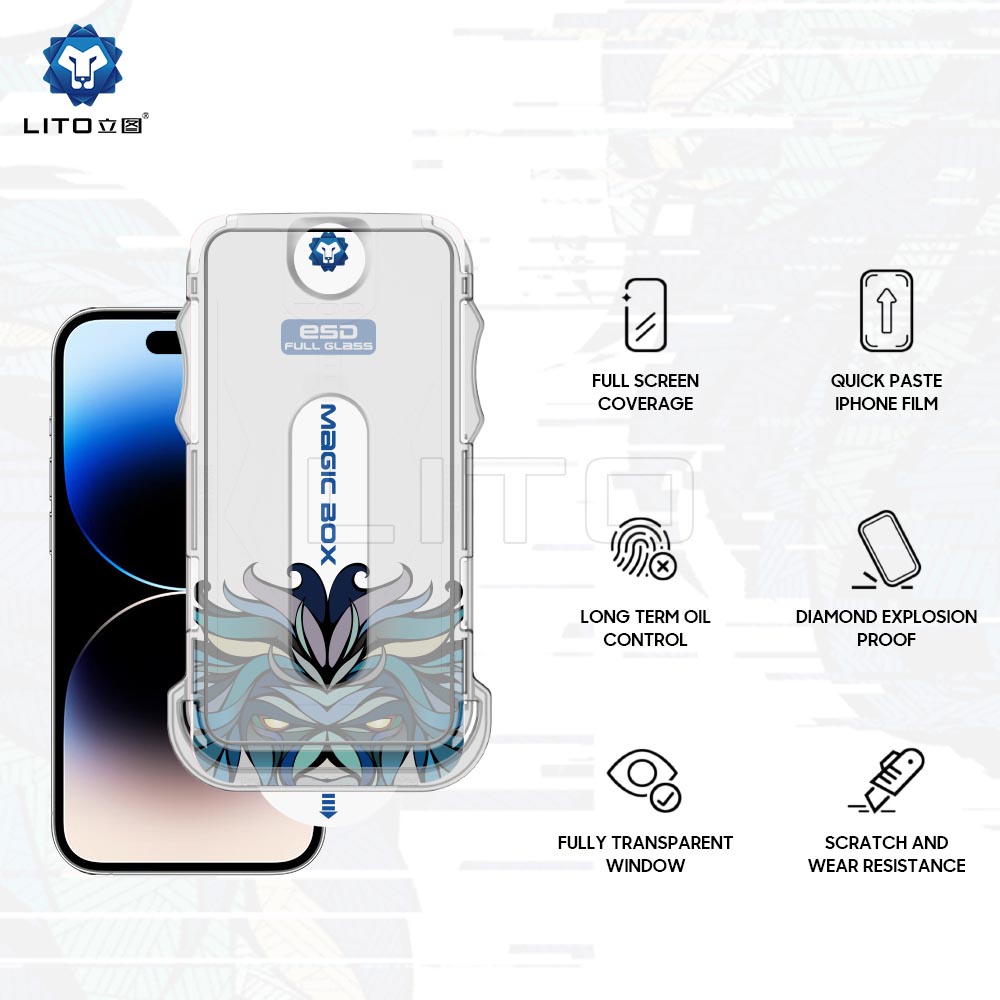 Lito Magic Box D+ Tools HD Full Glass Screen Protector for iPhone