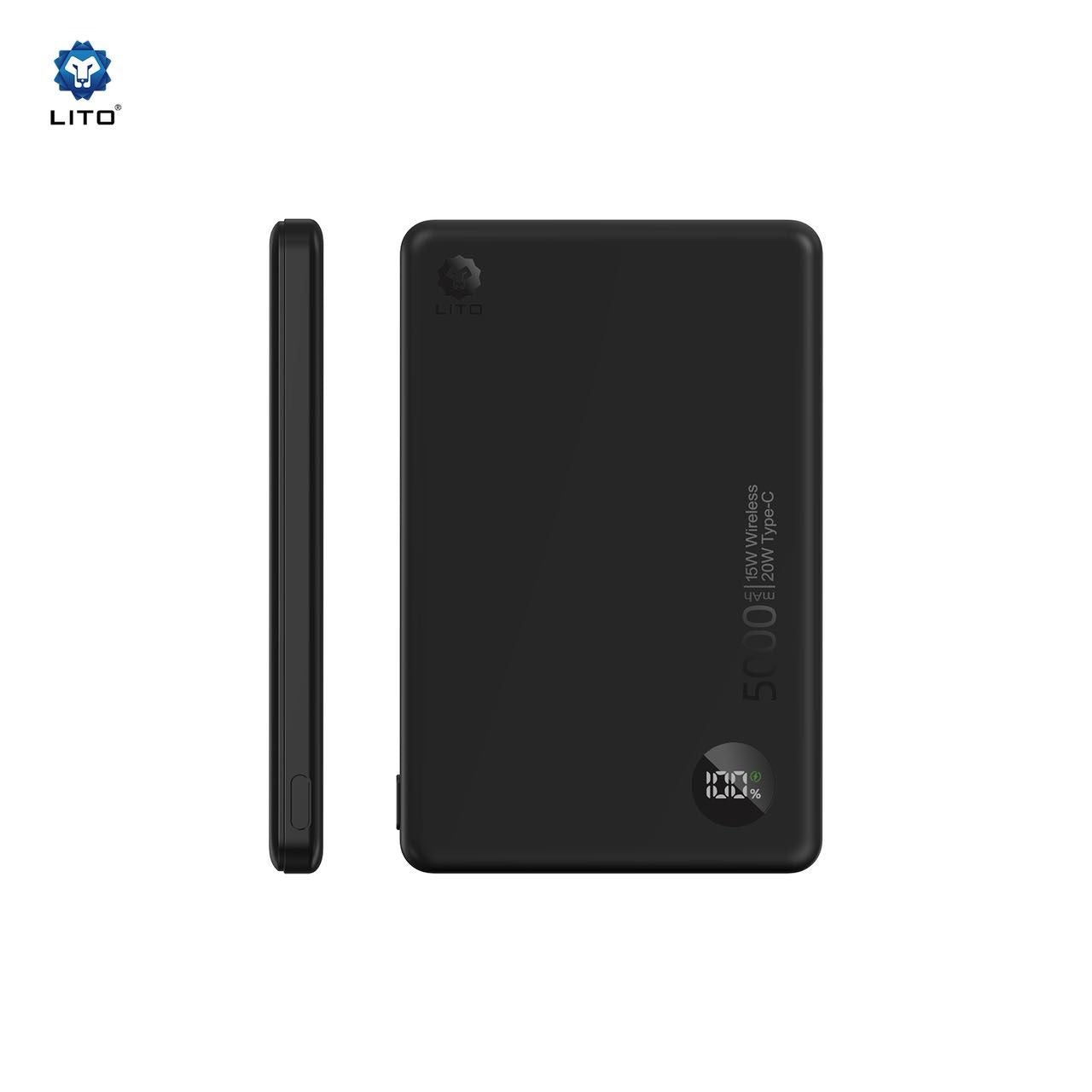 LITO LP08 5000mAh slim profile side view