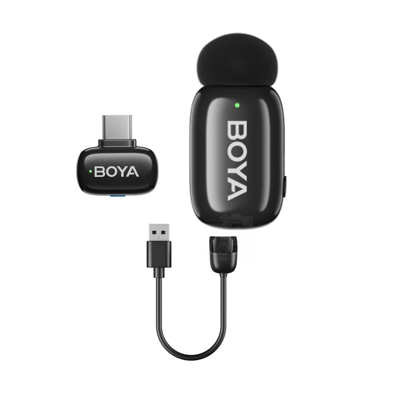 BOYA Mini USB-C Microphone with AI Voice & Noise Cancellation