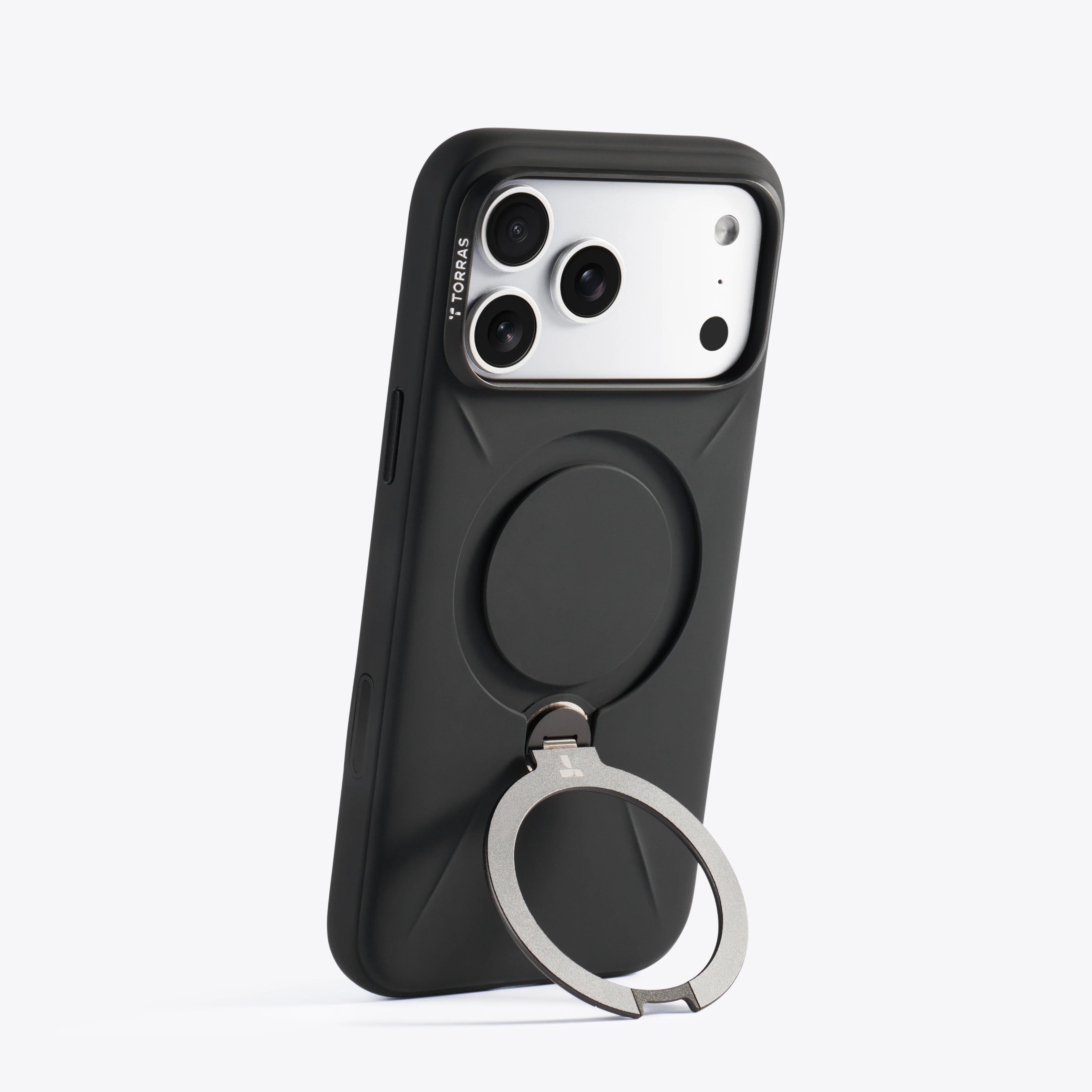 Premium silicone MagSafe case for iPhone 17 Pro Max featuring a slim protective design.
