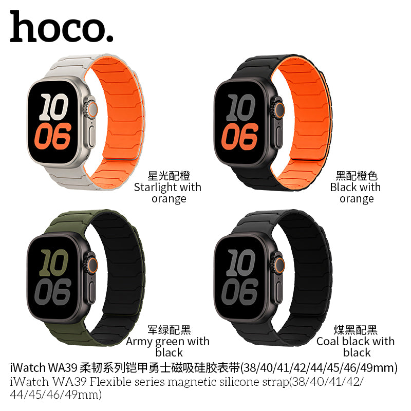 Hoco WA39 Magnetic Silicone Strap for Apple Watch | Flex Series