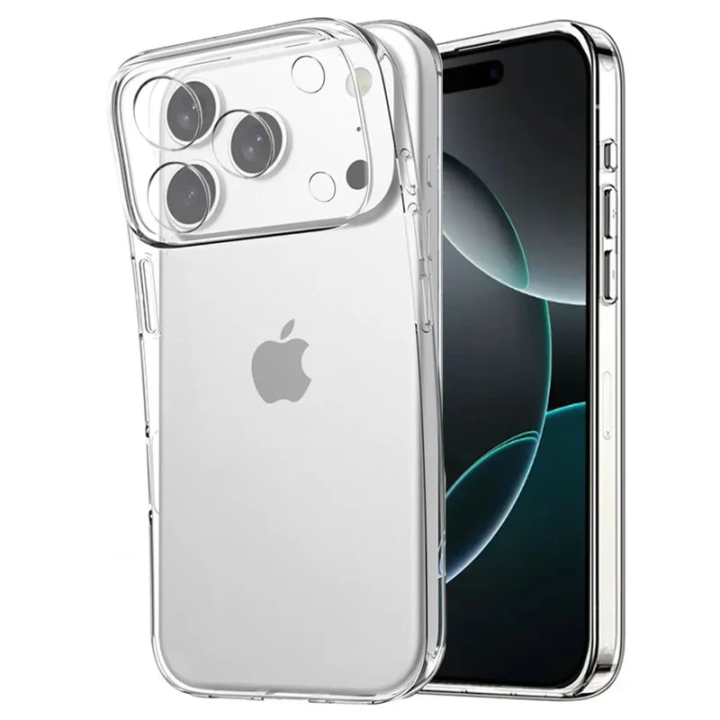 iPhone 17 Series Full Clear Rubber Case – Shockproof Transparent Cover