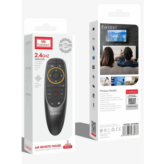 Earldom RM01 Wireless Air Remote Mouse | Smart TV & PC Controller