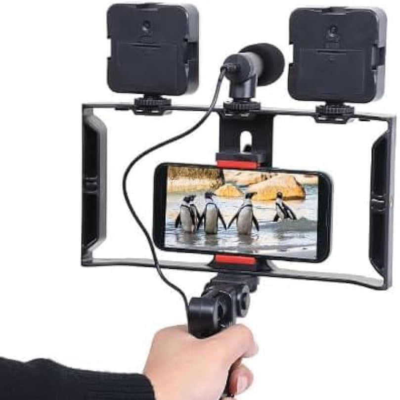 Plokama Video-Making Kit PK-778 – Tripod, Dual LED Lights, Mic & Remote for Vlogging