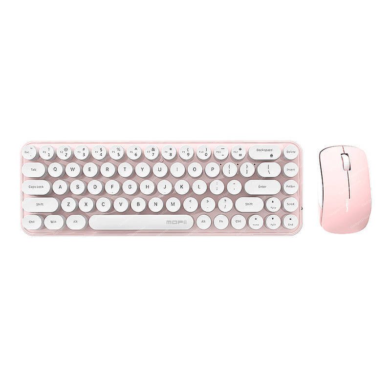 MOFII Wireless Keyboard + Mouse set Bean 2.4G (PINK/WHITE)
