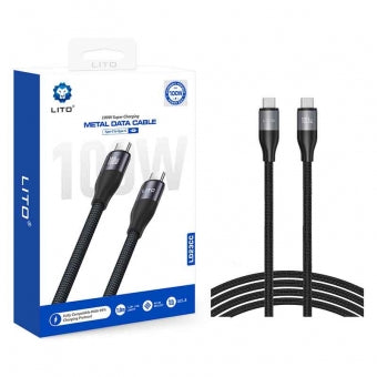LITO LD23 1m 6A 100W Fast Charging Metal Type-C Cable