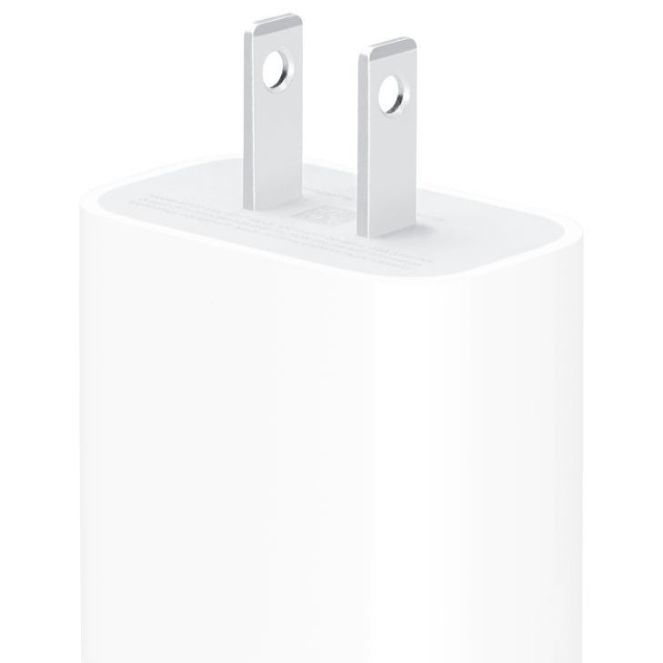 Apple 20W USB-C power adapter original front view packaging