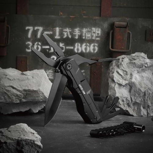 Green Lion multitool plier with screwdriver bits set