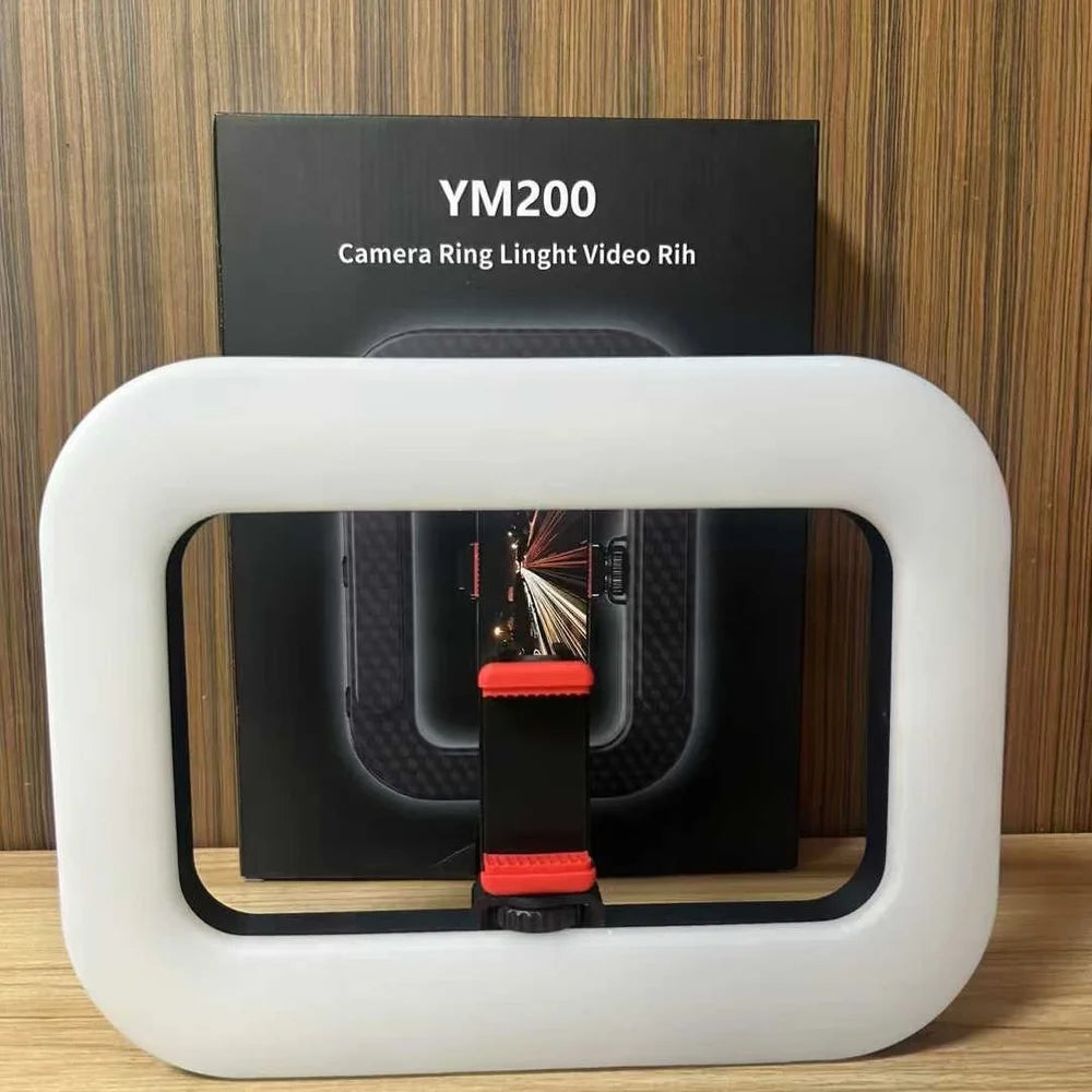 YM200 Camera Ring Light Video Rig – Adjustable 2500K-8500K, 20W Brightness