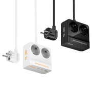Desktop power strip with 3 USB ports and 2 sockets
