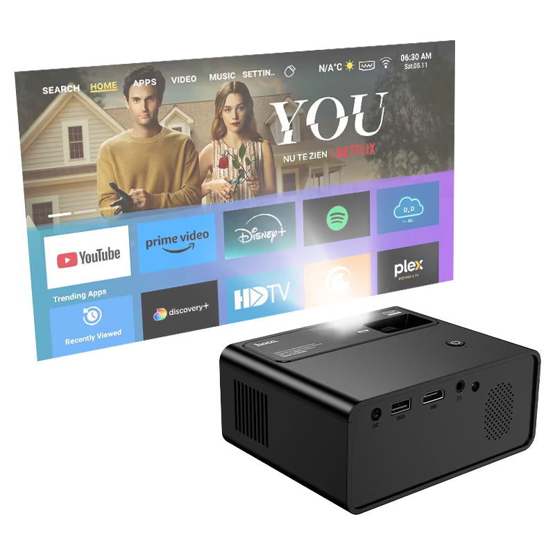 HOCO DT6 wireless projector - 720p projection up to 140 inches