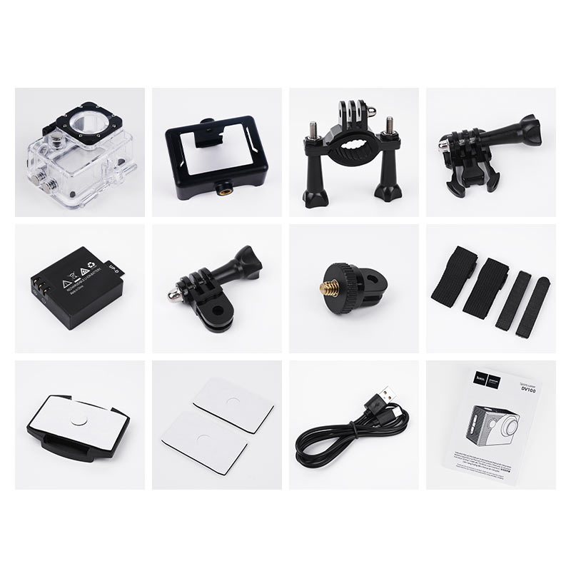 Action Camera 1080p Waterproof – HOCO DV100, 150° Wide, Kit