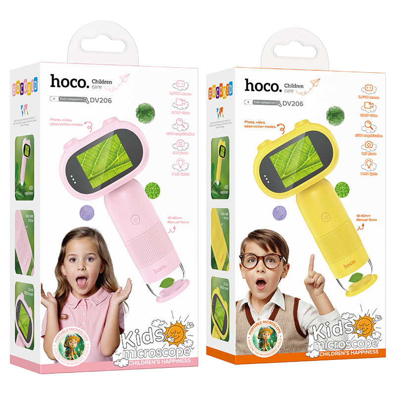 Kids Digital Microscope 500x – HOCO DV206, 16MP, 2" Screen