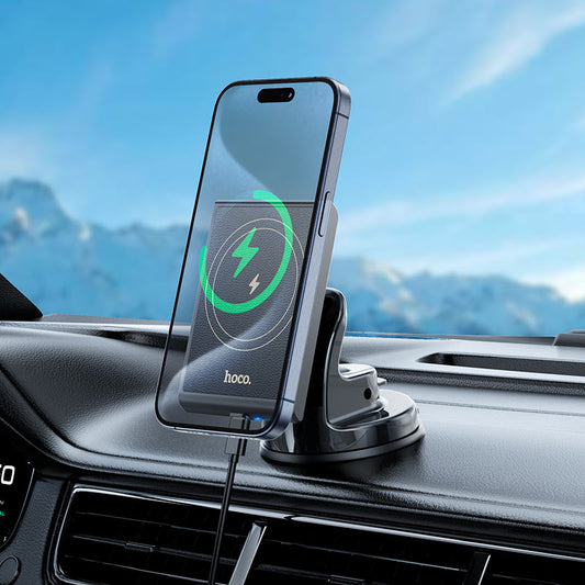HW20 Precious Magnetic Wireless Charging In-Car Phone Holder (Dashboard)