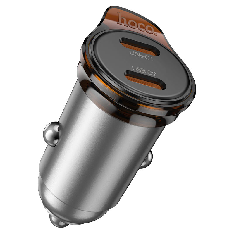 HOCO NZ16B Car Charger – Dual Type-C Ports 25W and 20W