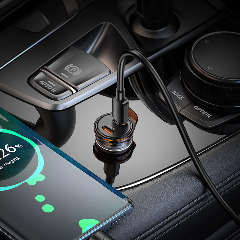 HOCO NZ16B Car Charger Installed in Car Socket