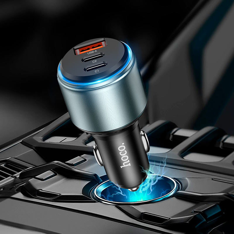 HOCO NZ9 USB-C car charger for phone and laptop