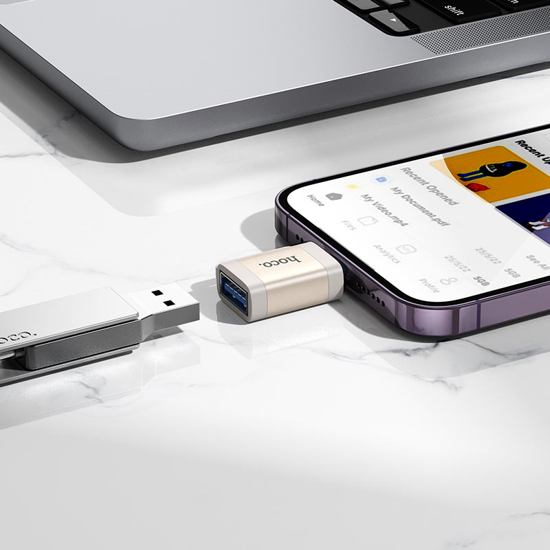 Hoco OTG – Lightning Male to USB-A Female