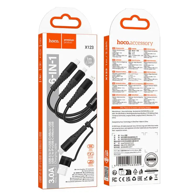 HOCO X123 6-in-1 cable connectors – PhoneHub Lebanon