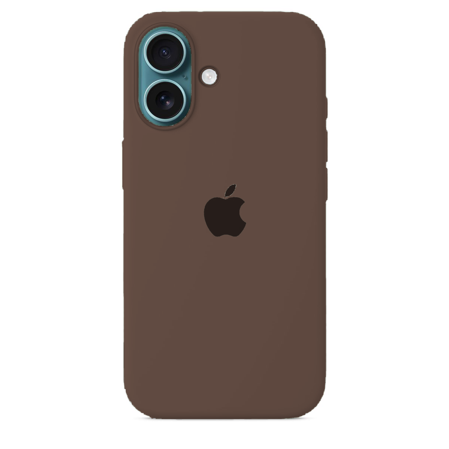 iPhone 16 silicone case on phone side profile view