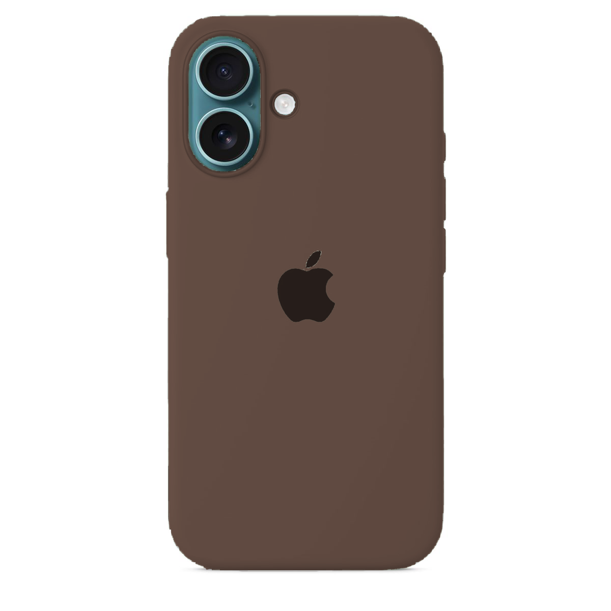 iPhone 16 silicone case on phone side profile view