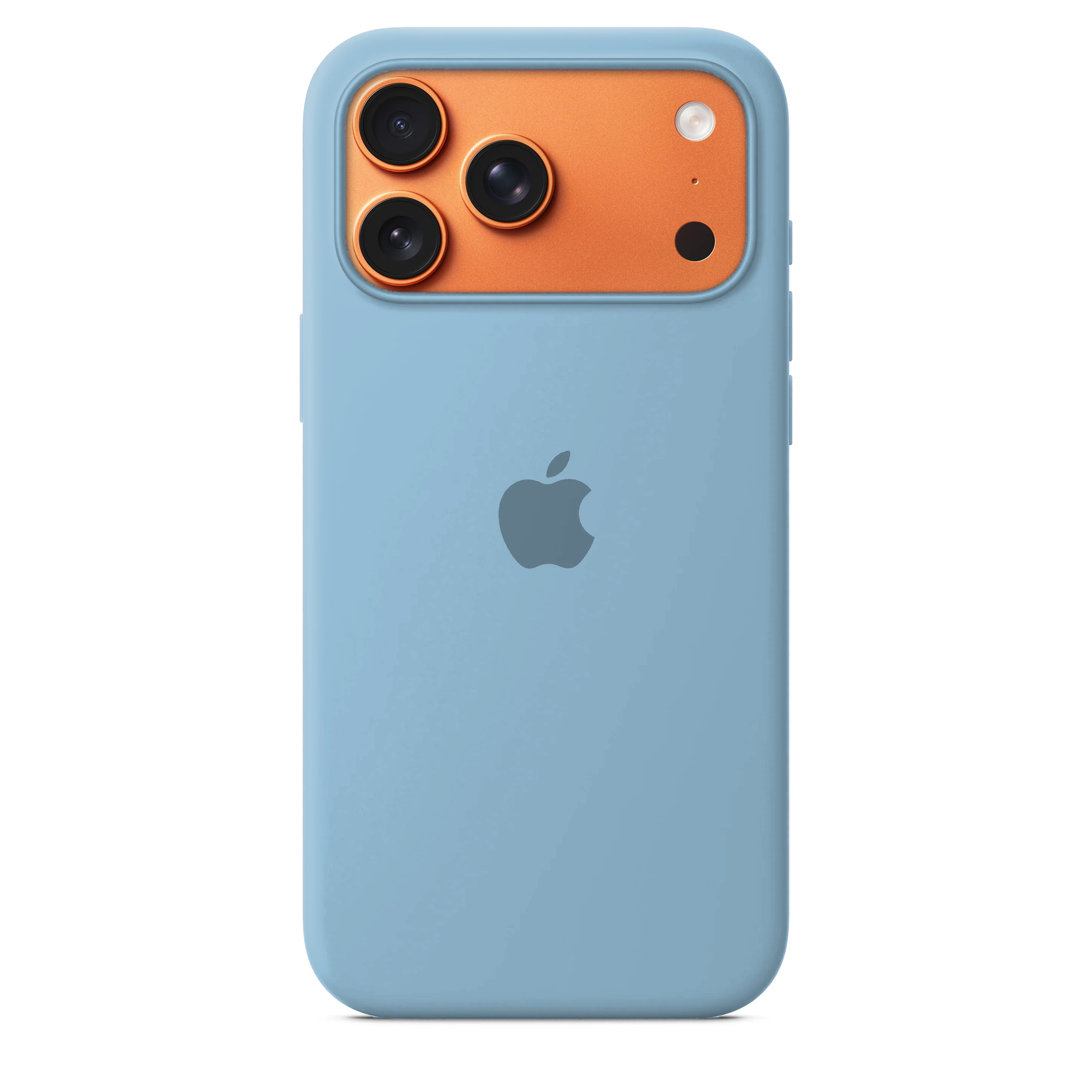 iPhone 17 Pro Max Silicone Case Baby Blue – Microfiber Lined