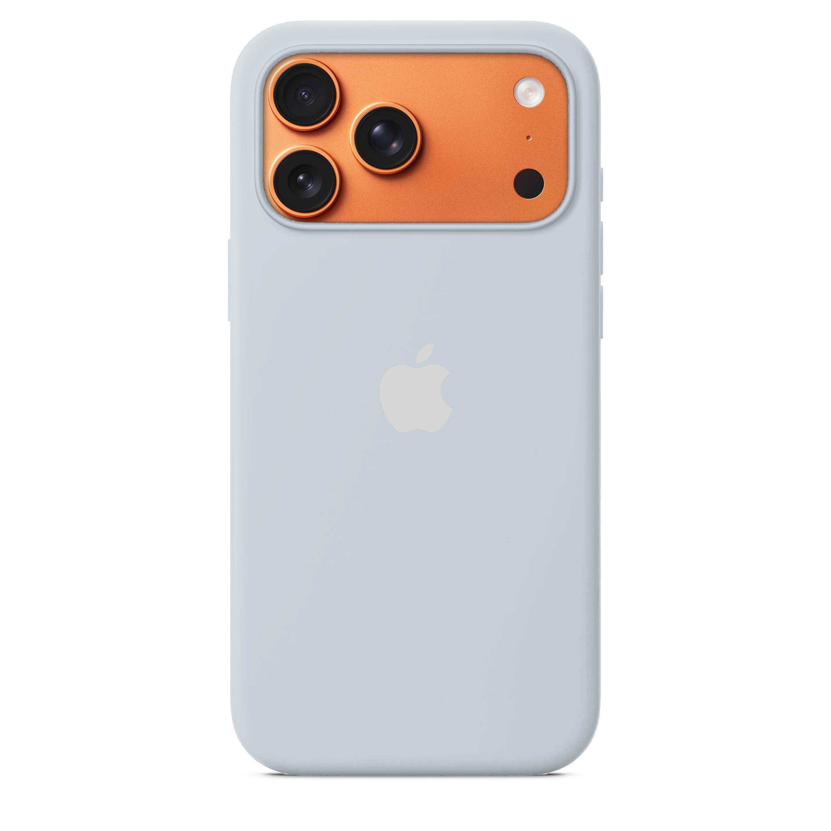 iPhone 17 Pro Max Silicone Case Blue Fog – Microfiber Lined