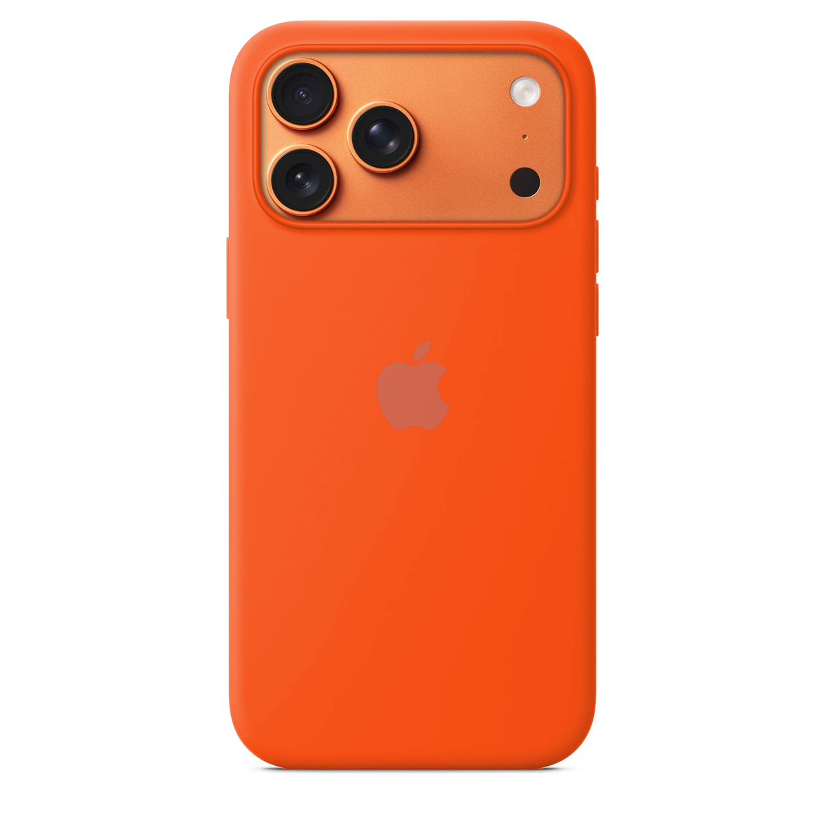 iPhone 17 Pro Max Silicone Case Fiery Orange – Microfiber Lined