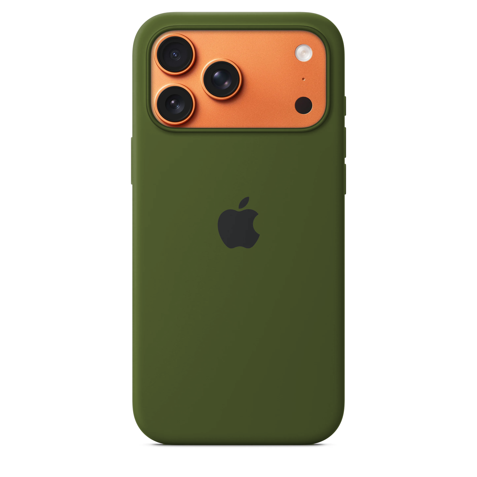 iPhone 17 Pro Max Silicone Case Olive – Microfiber Lined