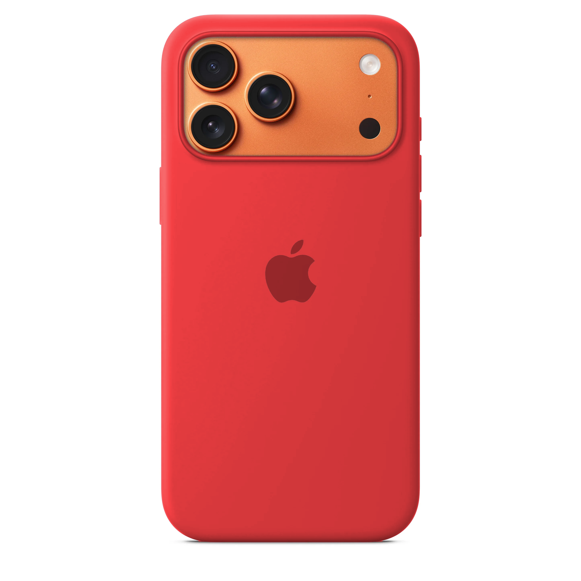iPhone 17 Pro Max Silicone Case Red – Microfiber Lined