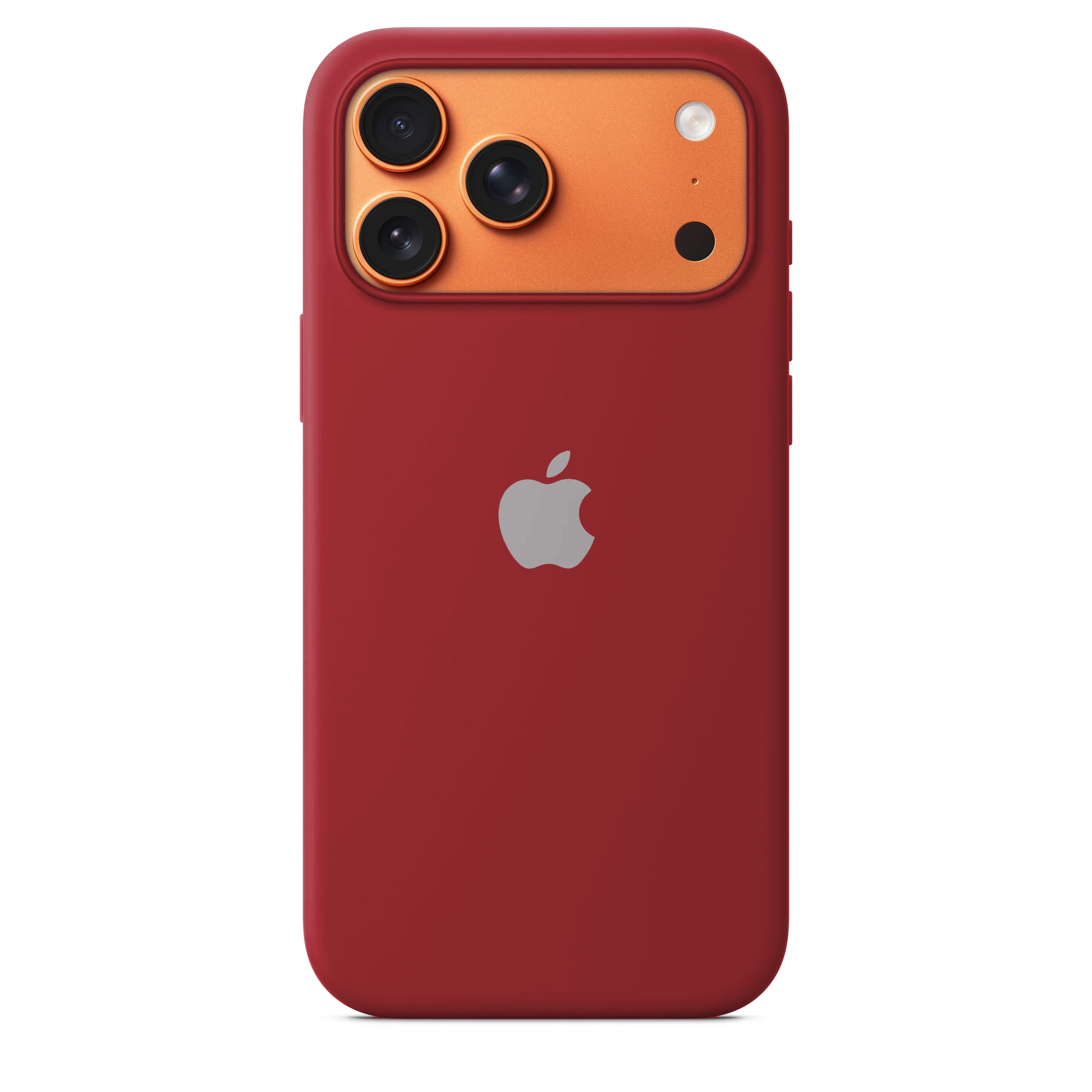 iPhone 17 Pro Silicone Case Red Velvet – Microfiber Lined